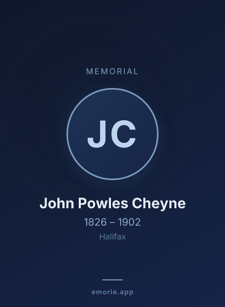 Memorial portrait of John Powles Cheyne
