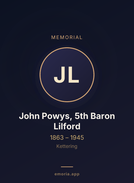 Memorial portrait of John Powys, 5th Baron Lilford