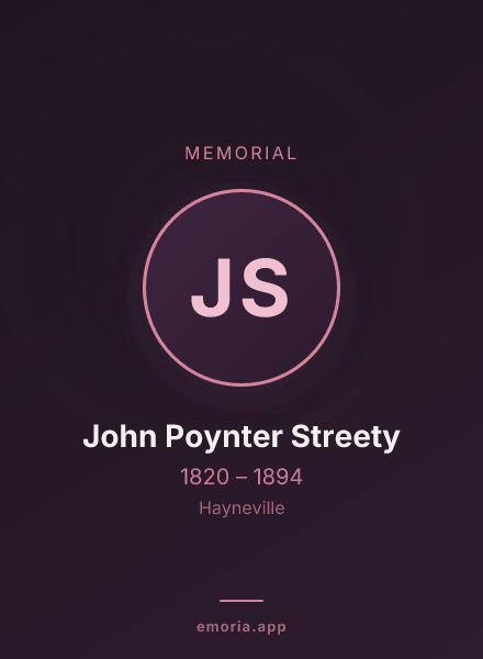 Memorial portrait of John Poynter Streety