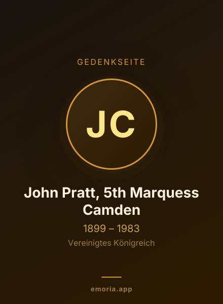 Gedenkportrait von John Pratt, 5th Marquess Camden