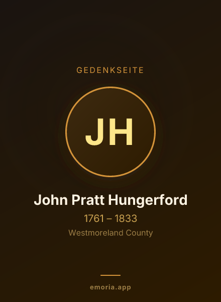 Gedenkportrait von John Pratt Hungerford