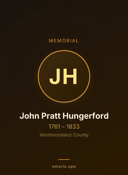 Memorial portrait of John Pratt Hungerford