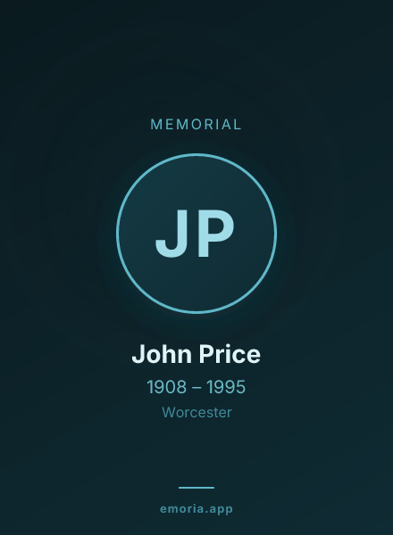 Memorial portrait of John Price