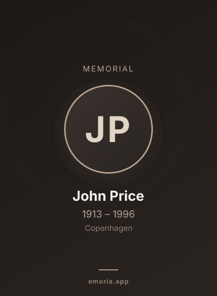 Memorial portrait of John Price