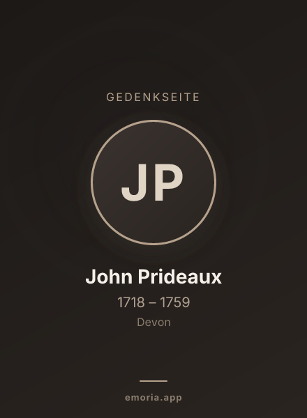 Gedenkportrait von John Prideaux
