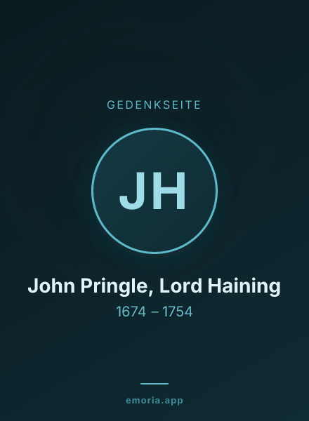 Gedenkportrait von John Pringle, Lord Haining