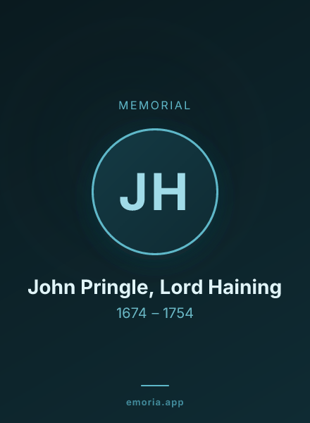 Memorial portrait of John Pringle, Lord Haining