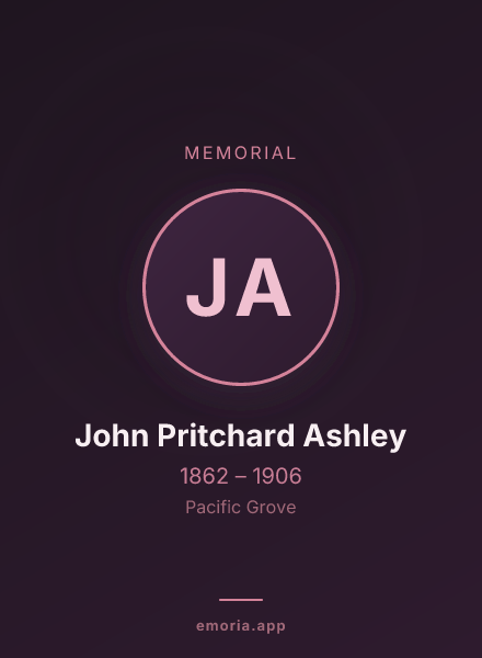 Memorial portrait of John Pritchard Ashley