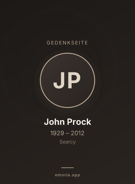 Gedenkportrait von John Prock