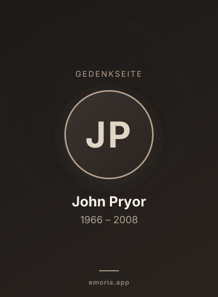 Gedenkportrait von John Pryor
