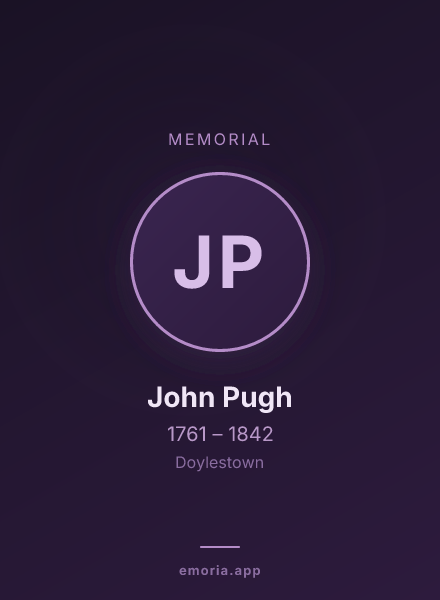 Memorial portrait of John Pugh