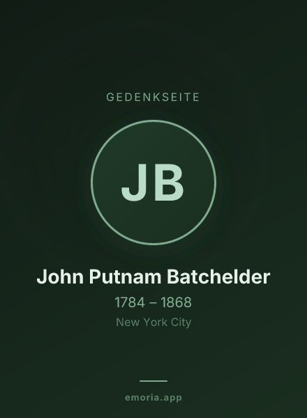 Gedenkportrait von John Putnam Batchelder