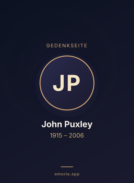 Gedenkportrait von John Puxley