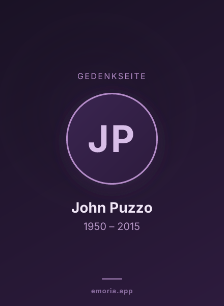 Gedenkportrait von John Puzzo