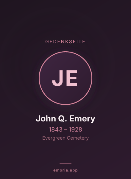 Gedenkportrait von John Q. Emery