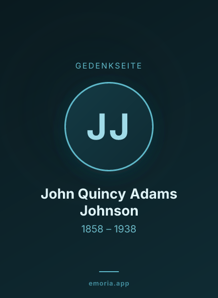 Gedenkportrait von John Quincy Adams Johnson