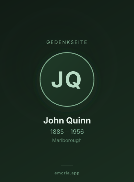 Gedenkportrait von John Quinn