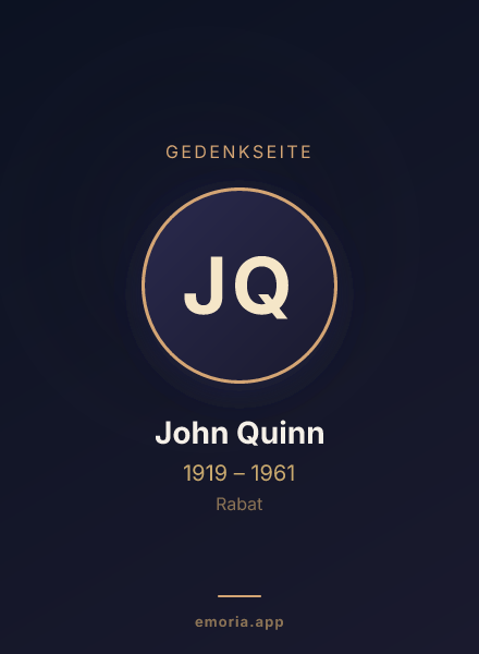 Gedenkportrait von John Quinn