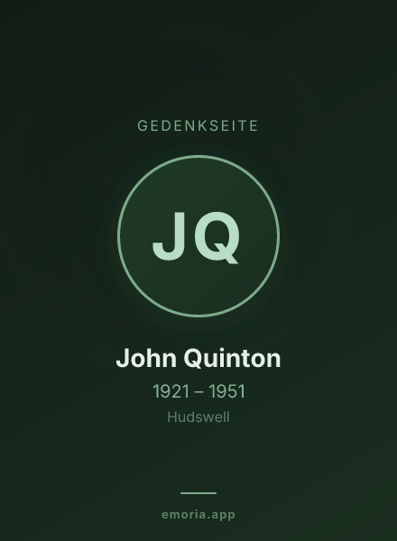 Gedenkportrait von John Quinton