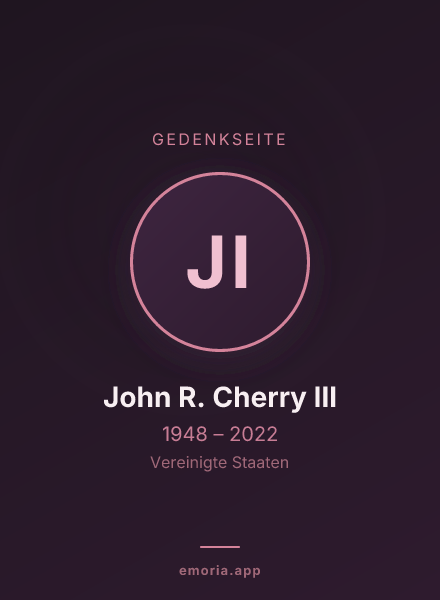 Gedenkportrait von John R. Cherry III