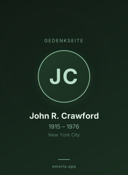 Gedenkportrait von John R. Crawford