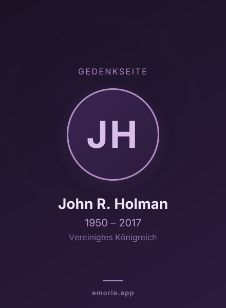 Gedenkportrait von John R. Holman