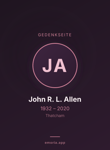 Gedenkportrait von John R. L. Allen