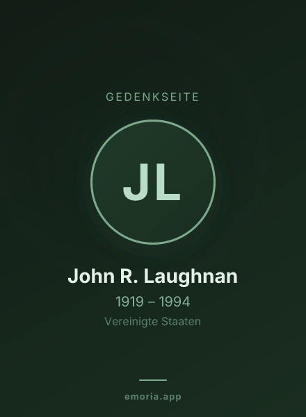 Gedenkportrait von John R. Laughnan