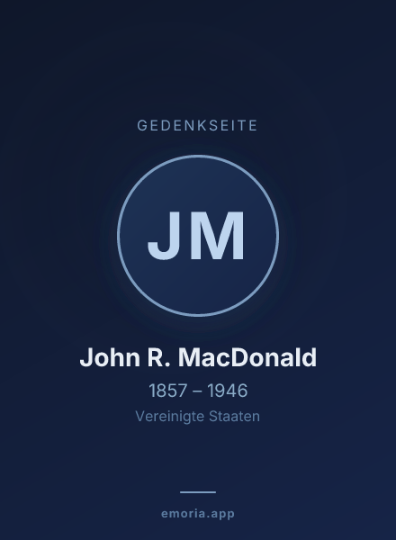 Gedenkportrait von John R. MacDonald
