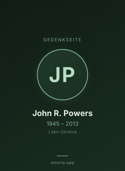 Gedenkportrait von John R. Powers