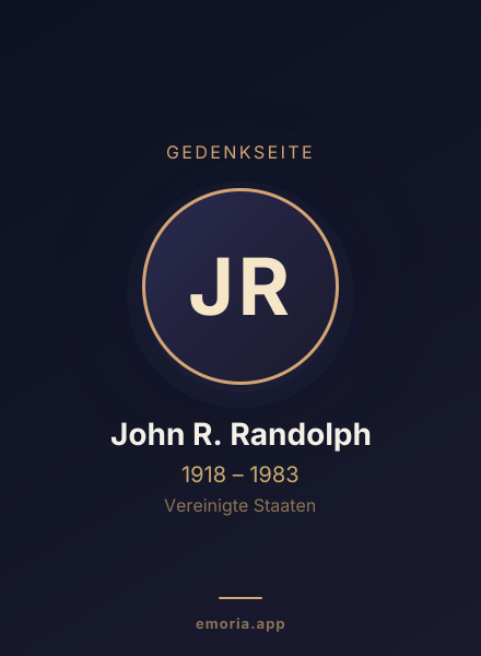 Gedenkportrait von John R. Randolph