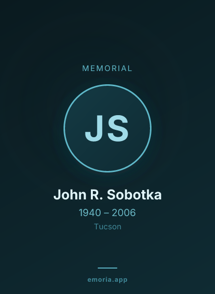 Memorial portrait of John R. Sobotka