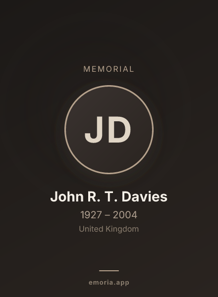 Memorial portrait of John R. T. Davies