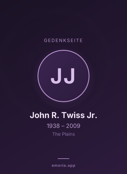 Gedenkportrait von John R. Twiss Jr.