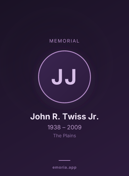 Memorial portrait of John R. Twiss Jr.