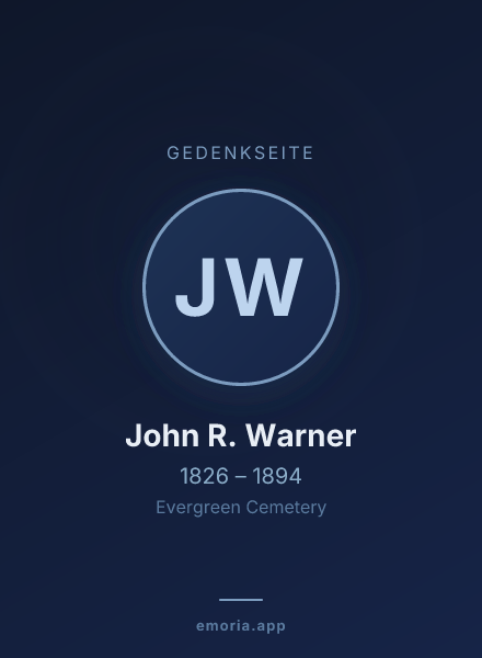 Gedenkportrait von John R. Warner