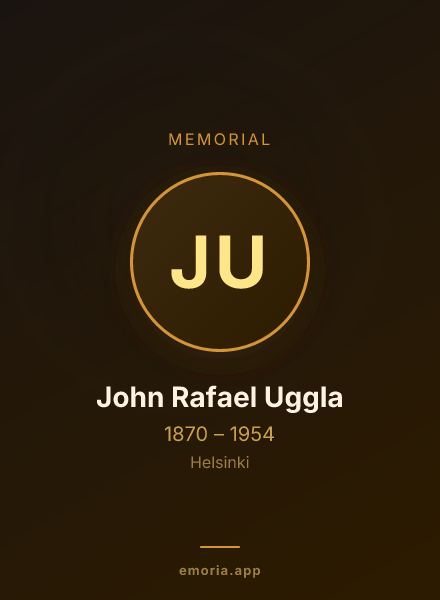 Memorial portrait of John Rafael Uggla