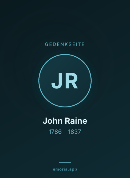 Gedenkportrait von John Raine