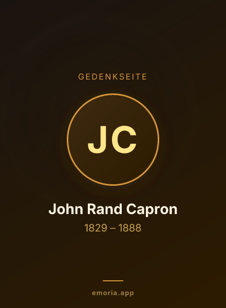 Gedenkportrait von John Rand Capron