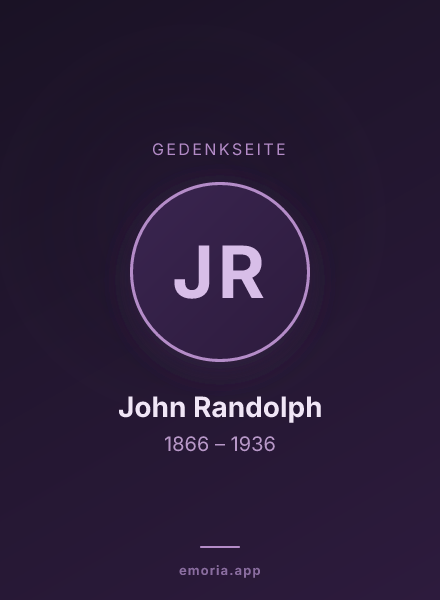 Gedenkportrait von John Randolph