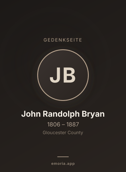 Gedenkportrait von John Randolph Bryan