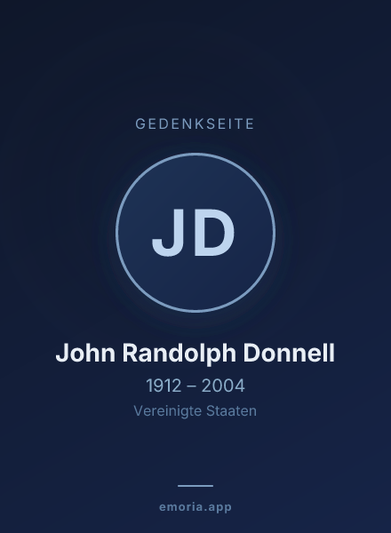 Gedenkportrait von John Randolph Donnell