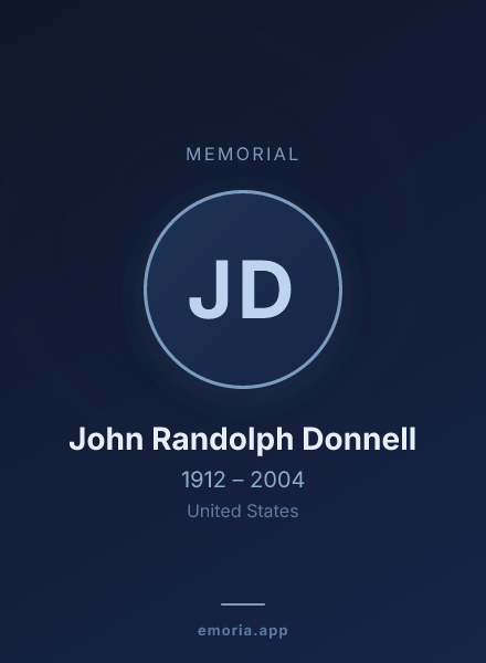 Memorial portrait of John Randolph Donnell