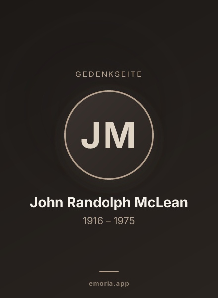 Gedenkportrait von John Randolph McLean