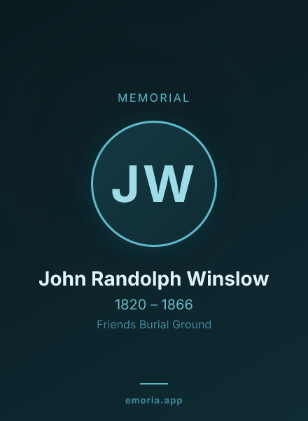 Memorial portrait of John Randolph Winslow