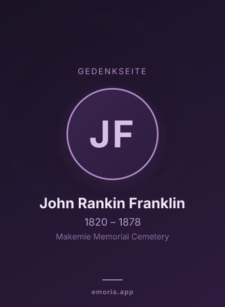 Gedenkportrait von John Rankin Franklin