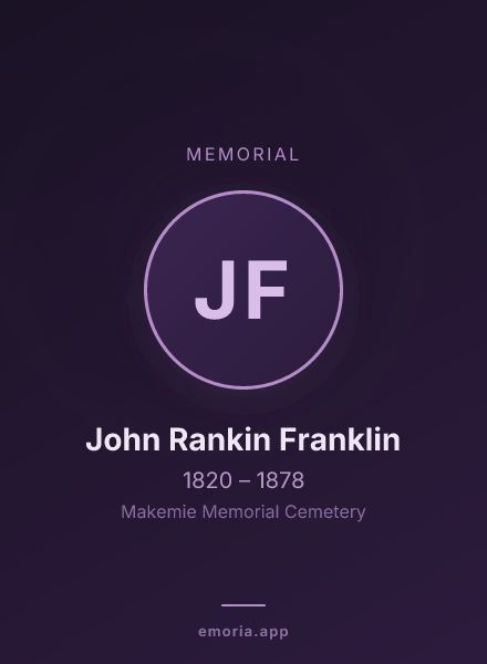 Memorial portrait of John Rankin Franklin