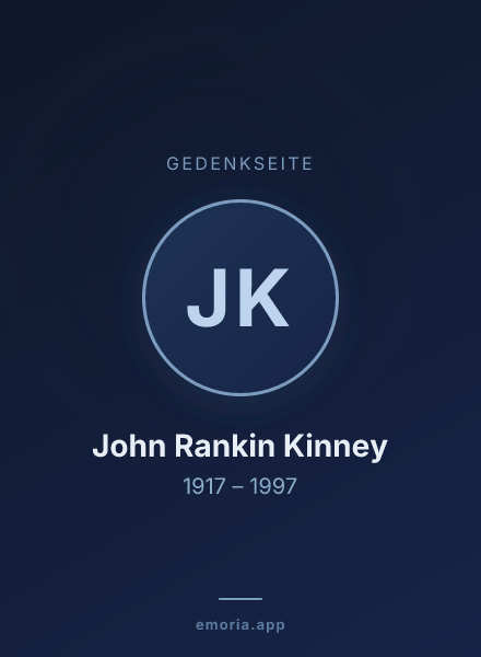 Gedenkportrait von John Rankin Kinney