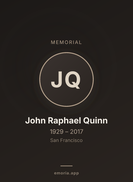 Memorial portrait of John Raphael Quinn