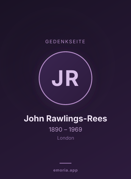 Gedenkportrait von John Rawlings-Rees